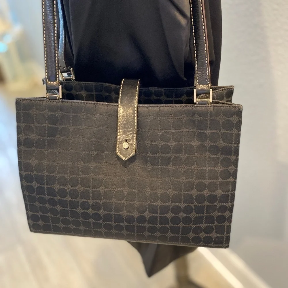 Kate Spade Dressy Black Nylon Textured Bag EUC, Vintage
